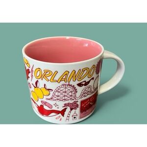 Starbucks Been There Series Orlando 14 ozs Mug Cup Lake Eola Palm Trees No Box